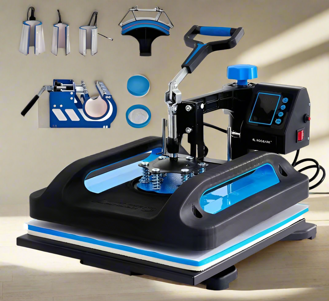 🔥 8-in-1 Multifunctional Heat Press Machine – T-Shirts, Mugs, Hats & More