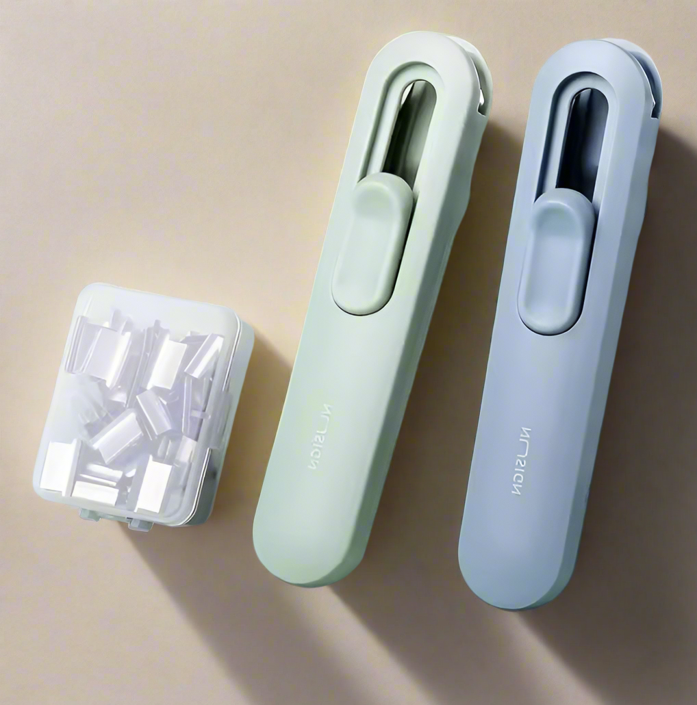 ✨ Portable Hand Paper Clip Dispenser – Staple-Free, Sleek & Effortless Paper Binding