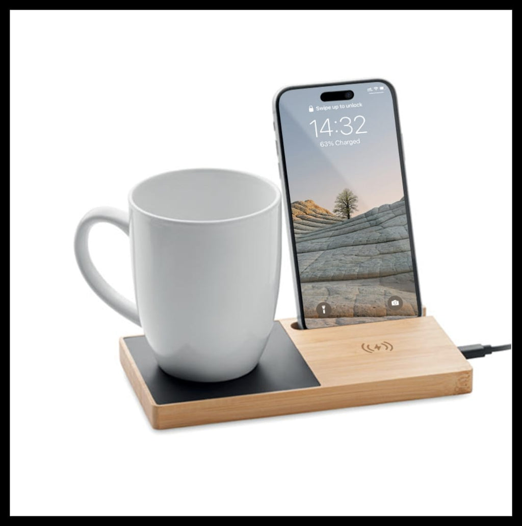 2-in-1 Coffee Mug Warmer & Wireless Charger | Multi-Functional Heating Coaster(professional Gift)