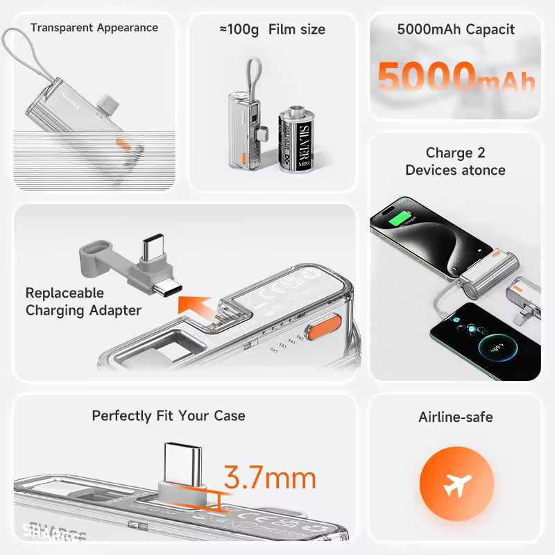 ⚡ Flow Mini Power Bank – Compact Power, Maximum Convenience