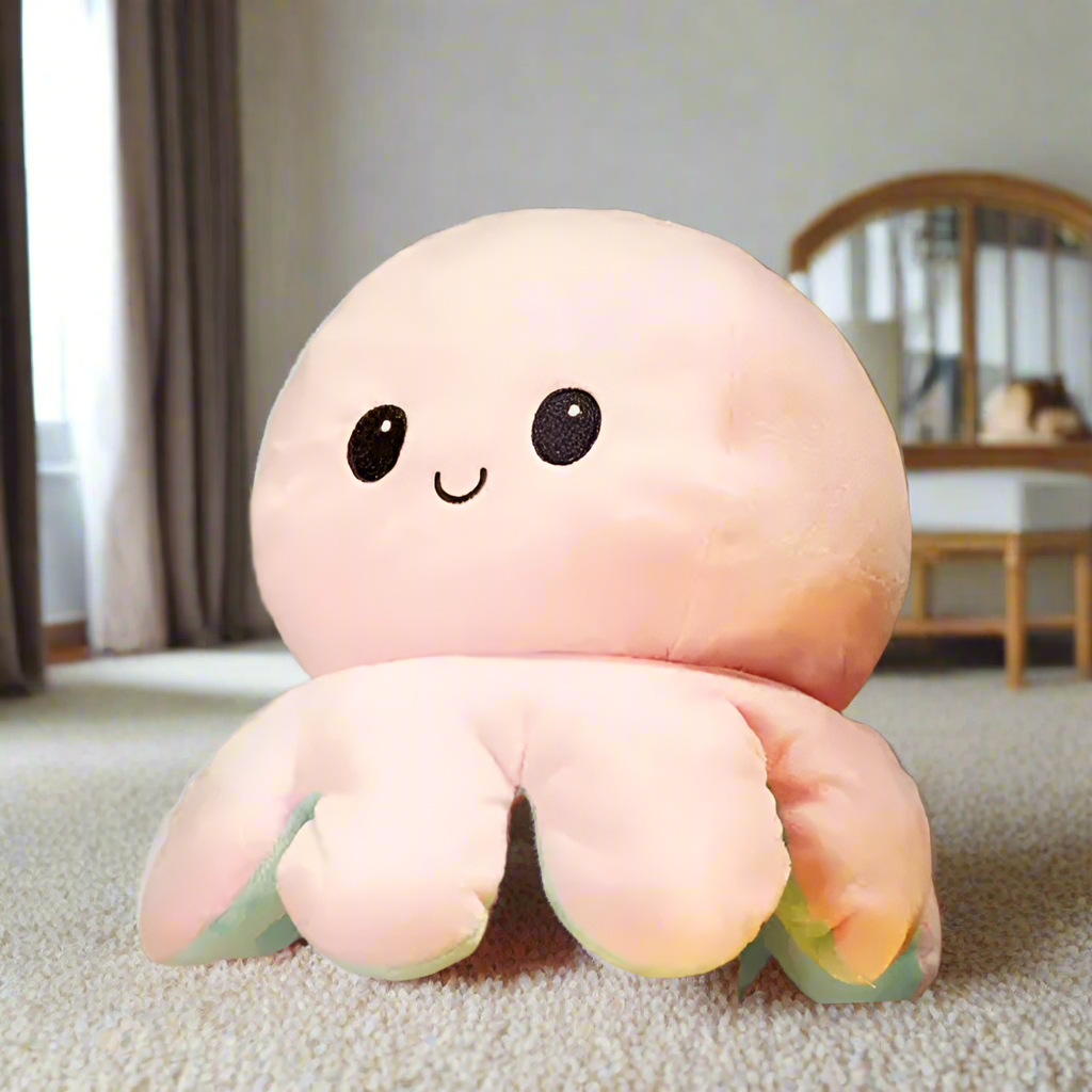 🐙 Super Soft Double-Sided Flip Octopus Doll Pillow – Large Plush Toy & Comforter