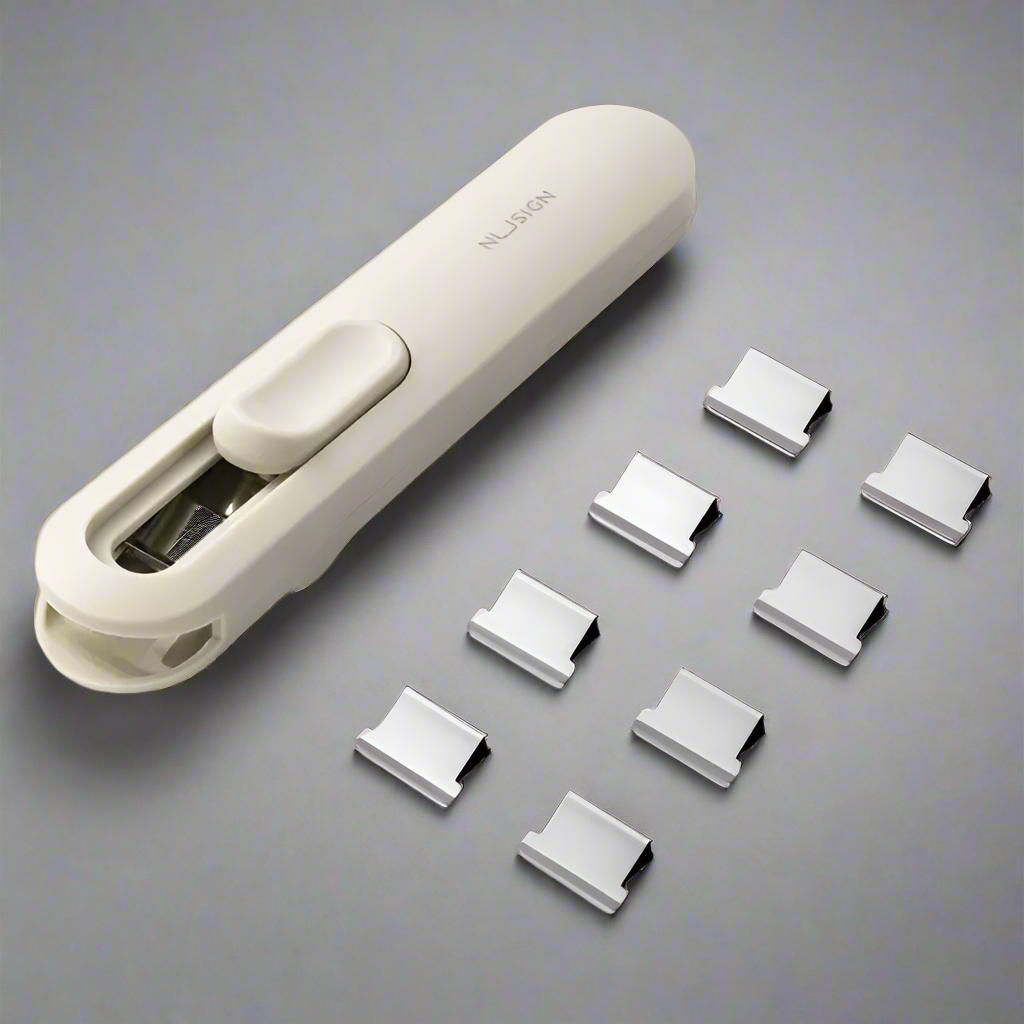 ✨ Portable Hand Paper Clip Dispenser – Staple-Free, Sleek & Effortless Paper Binding