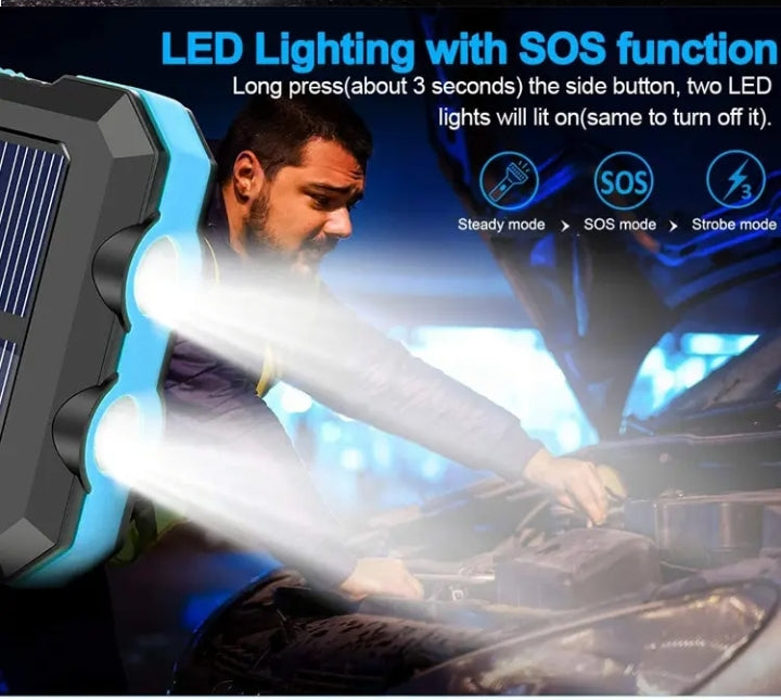 ☀️Portable Solar Power Bank – High Capacity, Outdoor-Ready Power Solution