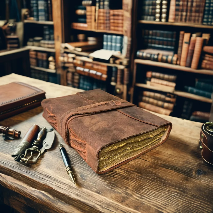 🔥 Vintage Leather Journal Notebook – Timeless Craftsmanship & Custom Design