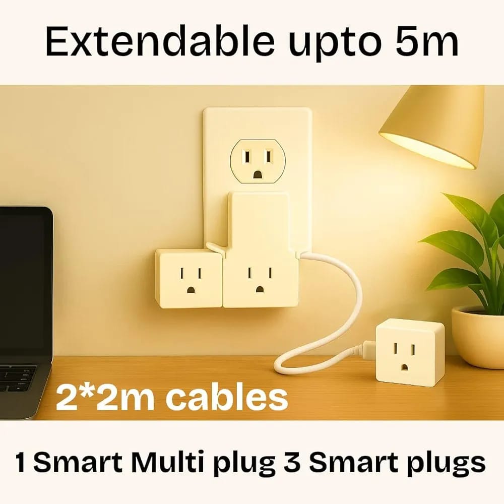 ⚡ EshMark 3-in-1 Self learning Ai Smart Multi Plug – Automatic control