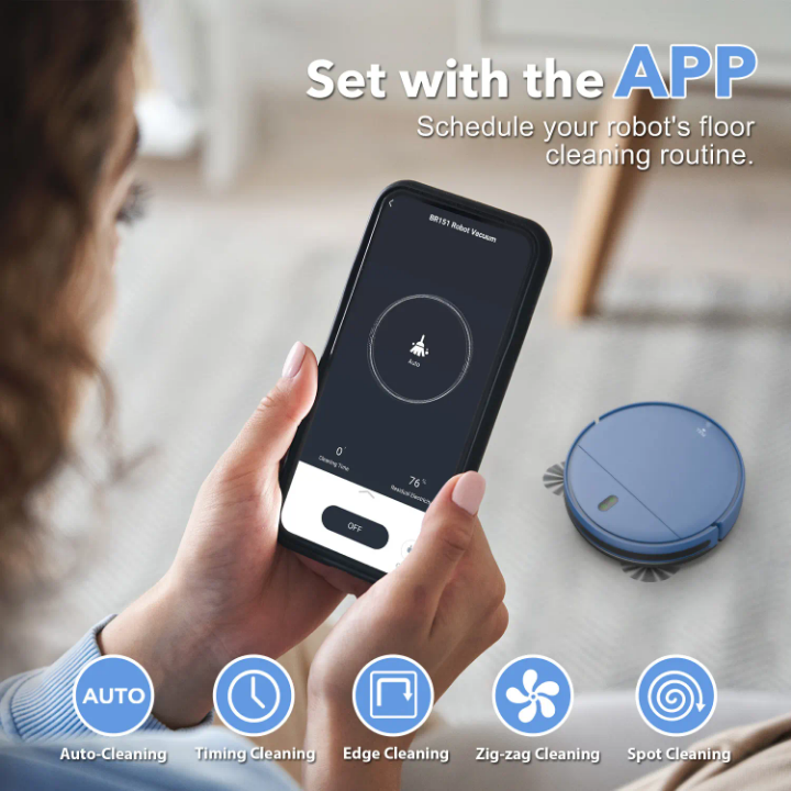 🤖 Smart 2-in-1 Robot Vacuum Cleaner – Powerful Suction, Intelligent Cleaning