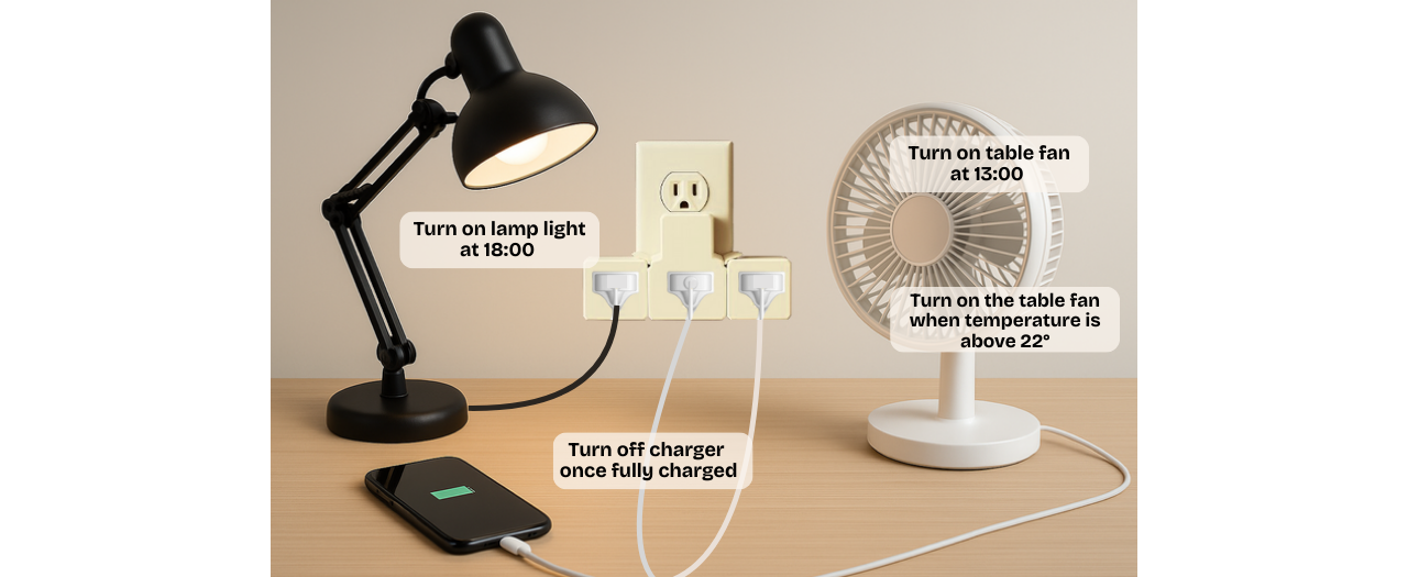 ⚡ EshMark 3-in-1 Self learning Ai Smart Multi Plug – Automatic control