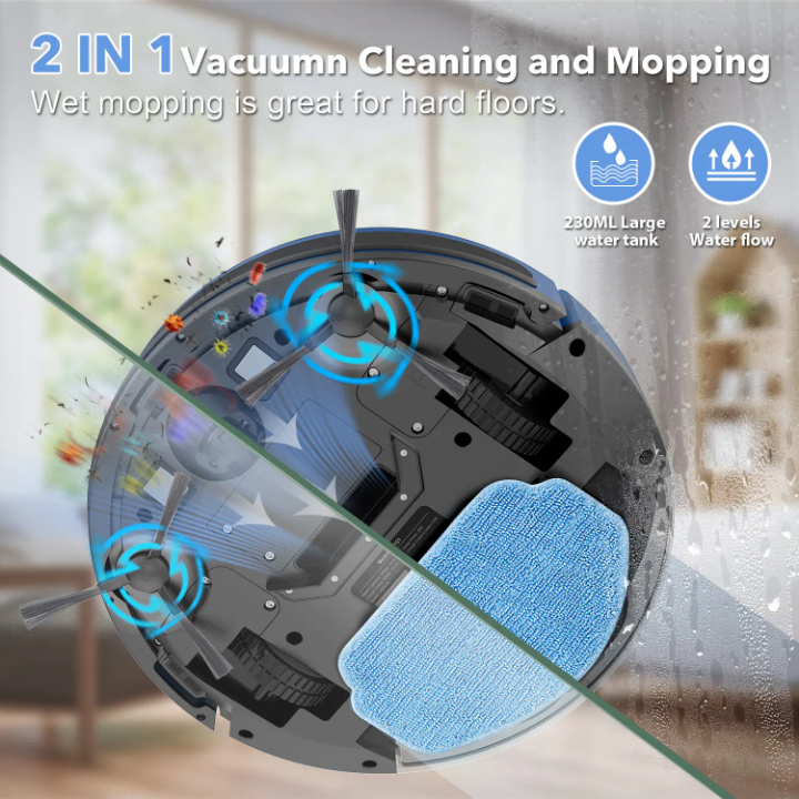 🤖 Smart 2-in-1 Robot Vacuum Cleaner – Powerful Suction, Intelligent Cleaning