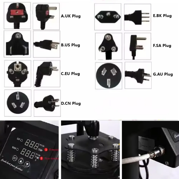 🔥5-in-1 Multi-Functional T-shirt Mug Cap printing Machine – Versatile Heat Press for Creative printing