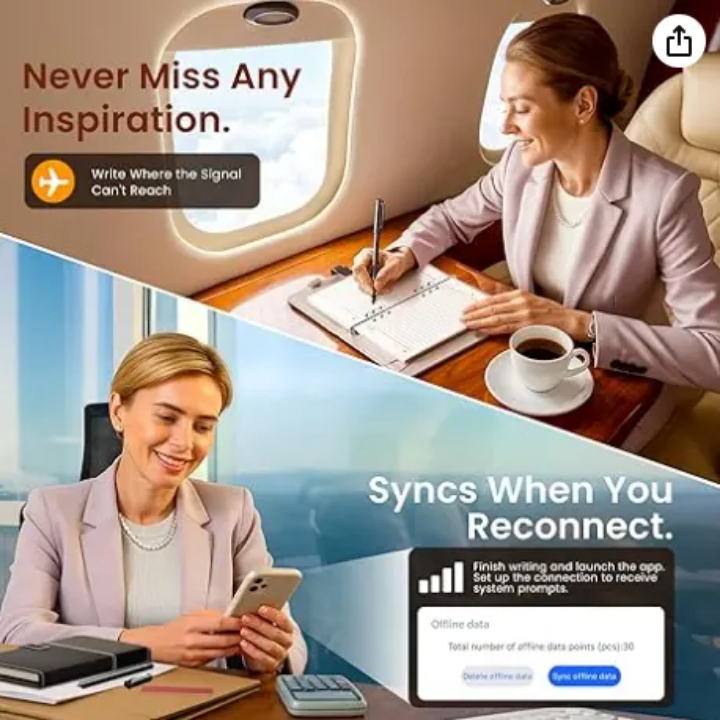 🧠 AI smart Note book, Write sync voice recording, App control multifuctional notebook