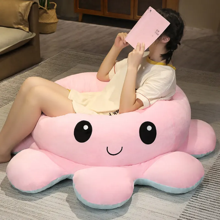 🐙 Super Soft Double-Sided Flip Octopus Doll Pillow – Large Plush Toy & Comforter