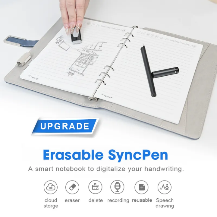 🧠 AI smart Note book, Write sync voice recording, App control multifuctional notebook