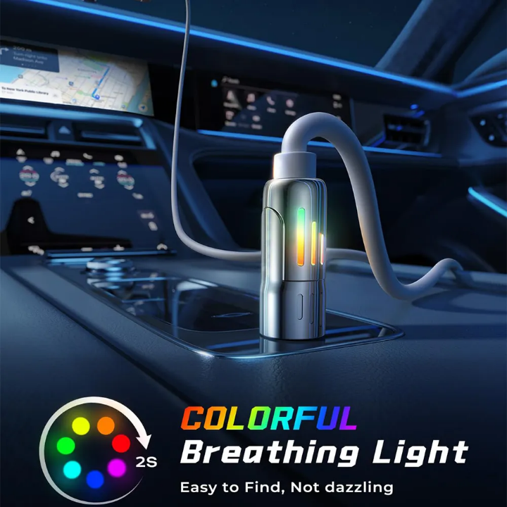 ⚡ 4-in-1 LED Multi USB Charging Cable – 3A Fast Charge & Data Transfer
