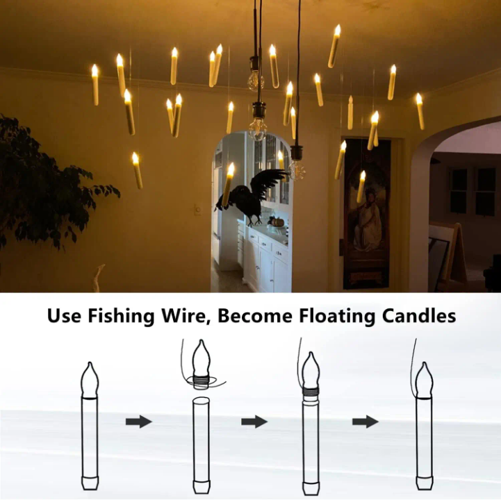 🕯️ Flameless 3D Flickering LED Candles – Safe, Realistic & Timeless Ambience