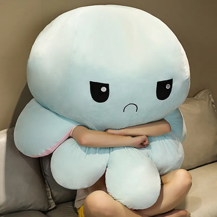 🐙 Super Soft Double-Sided Flip Octopus Doll Pillow – Large Plush Toy & Comforter